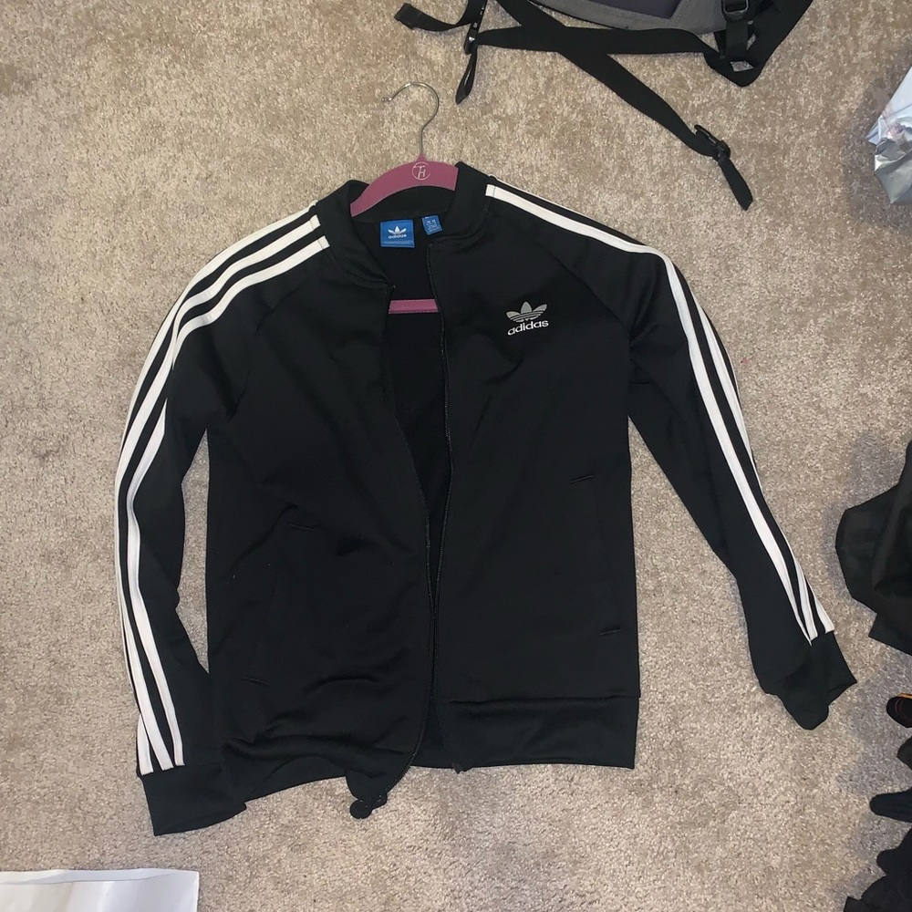 Adidas track jacket black